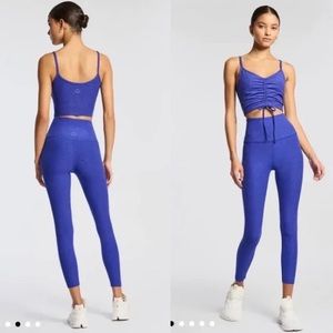 Beyond Yoga Spacedye Centered Midi Legging and matching tie top set size S